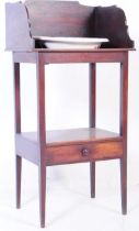 19TH CENTURY GEORGE III MAHOGANY PEDESTAL WASHSTAND