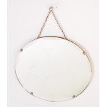 EARLY 20TH CENTURY ART DECO OVAL WALL MIRROR