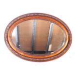 CONTEMPORARY OVAL GILT EFFECT HALL MIRROR