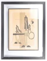 CONTEMPORARY LITHOGRAPH ACID JAZZ LITHOGRAPH FRAMED PRINT