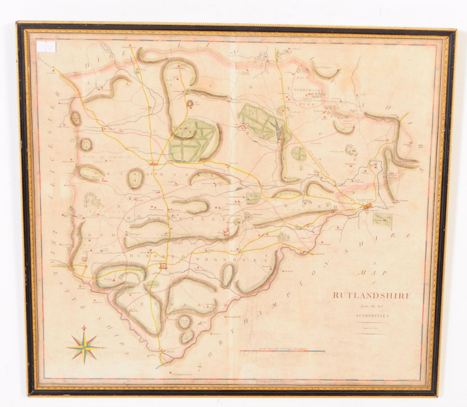 THREE 17TH & 18TH CENTURY ENGRAVED AND HAND COLOURED MAPS - Image 3 of 8