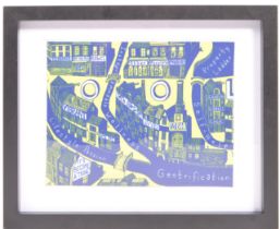 CONTEMPORARY GENTRIFICATION FRAMED GRAYSON PERRY PRINT