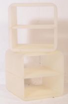 20TH CENTURY IKEA PLASTIC BEDSIDE TABLES