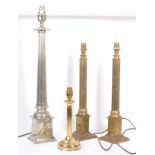 COLLECTION OF FOUR 20TH CENTURY TABLE LAMPS