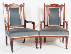 PAIR OF 19TH CENTURY VICTORIAN MAHOGANY ARMCHAIRS