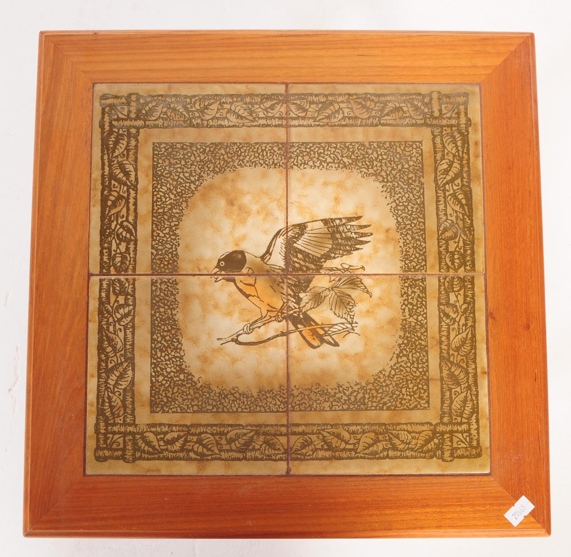 MID 20TH CENTURY DANISH TEAK TILE TOP NEST OF TABLES - Image 5 of 6