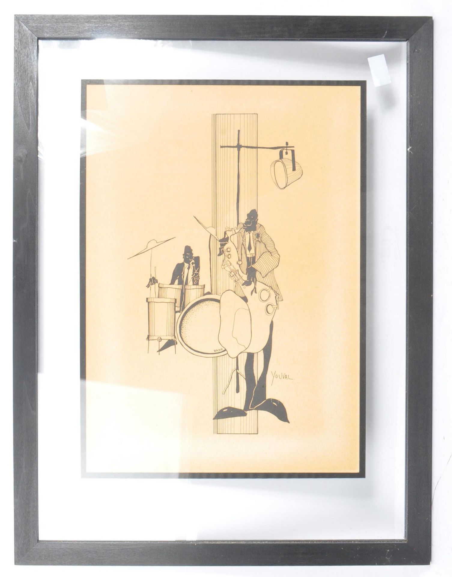 CONTEMPORARY LITHOGRAPH ACID JAZZ LITHOGRAPH FRAMED PRINT