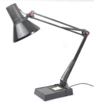 1980S WEIGHTED ANGLEPOISE STYLE PLINTH MOUNTED DESK LAMP