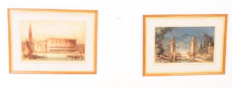 TWO EARLY ITALIAN ETCHINGS BY JAMES ALPHEGE BREWER (1909-1938)