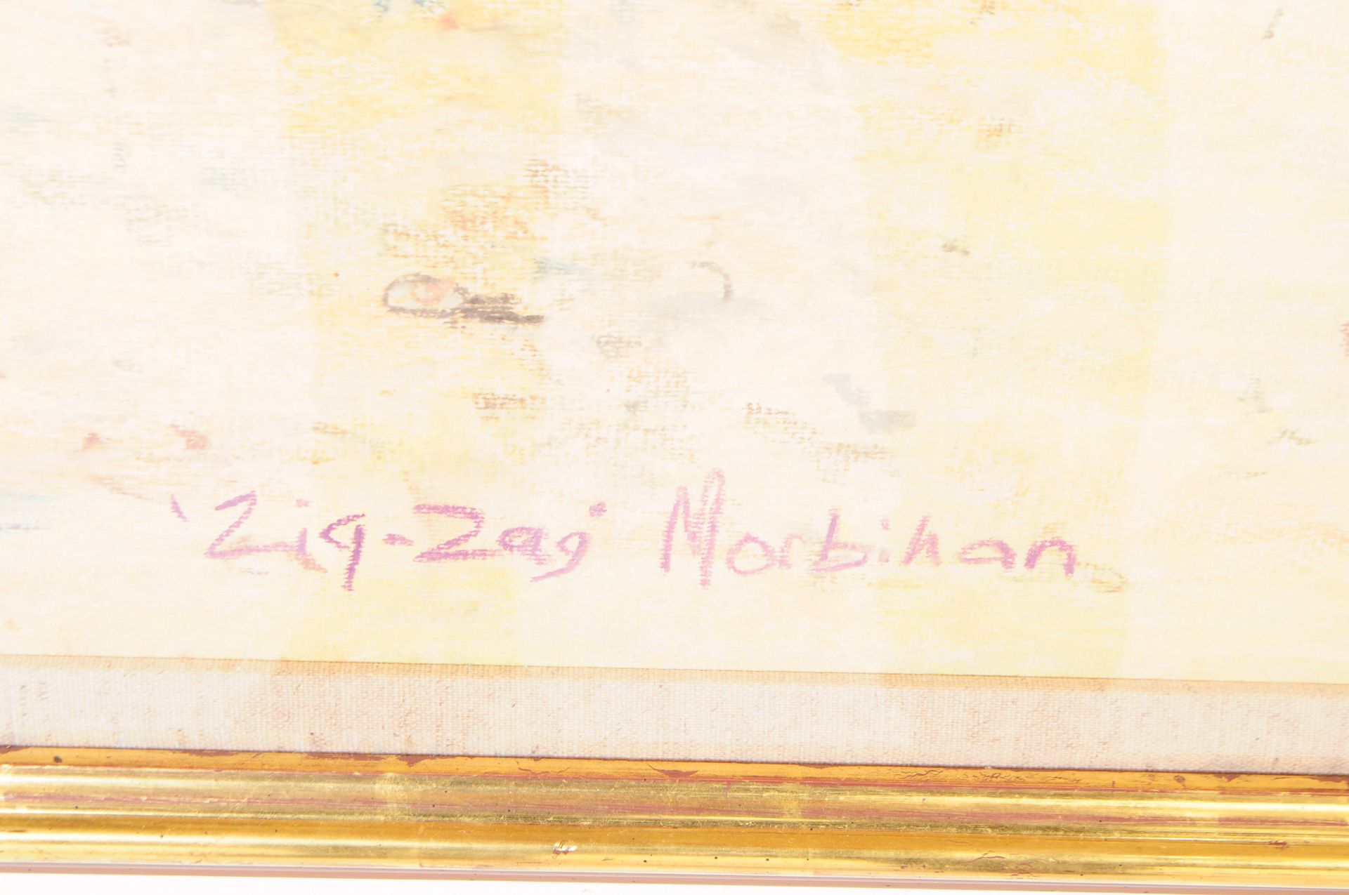 LARGE 20TH CENTURY MELVIN THOMAS EDWARDS PASTEL 'ZIG-ZAG' - Bild 4 aus 5