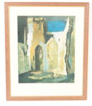 JOHN PIPER FRAMED & GLAZED PRINT ST MARY LE PORT