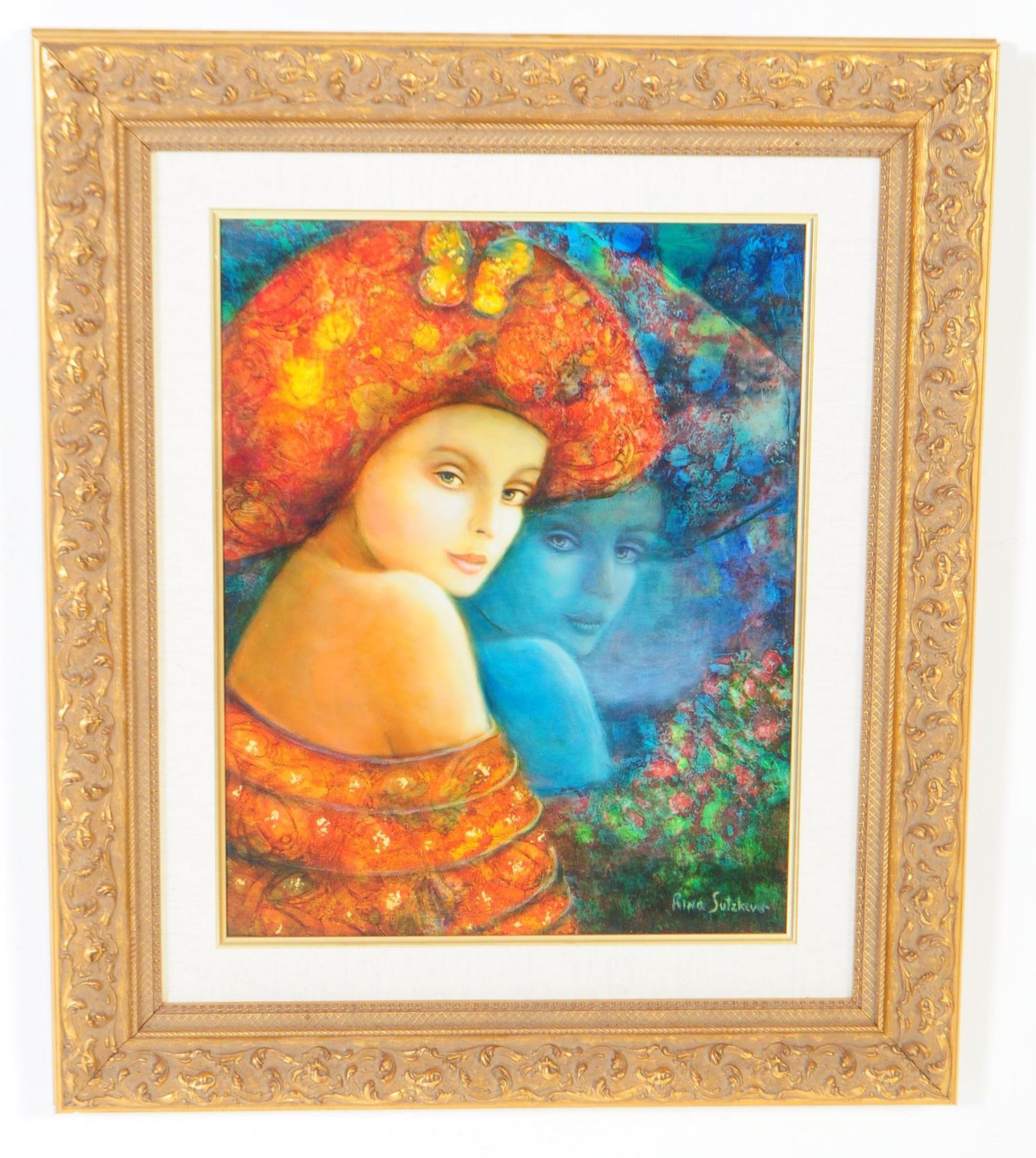 VINTAGE 20TH CENTURY RINA SUTZKEVER OIL ON BOARD PAINTING