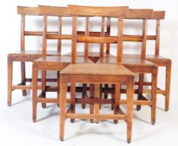 EARLY 20TH CENTURY SIX OAK & ELM COUNTRY DINING CHAIRS