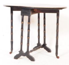 VINTAGE 20TH CENTURY EBONISED SUTHERLAND DROP LEAF TABLE