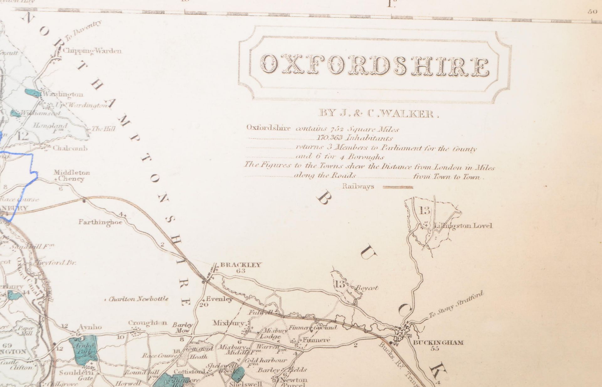 THREE 17TH & 18TH CENTURY ENGRAVED AND HAND COLOURED MAPS - Image 5 of 8