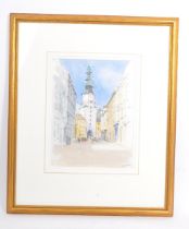 WATERCOLOUR PAINTING BY JOHN MOLE OF ST MICHAEL'S TOWER