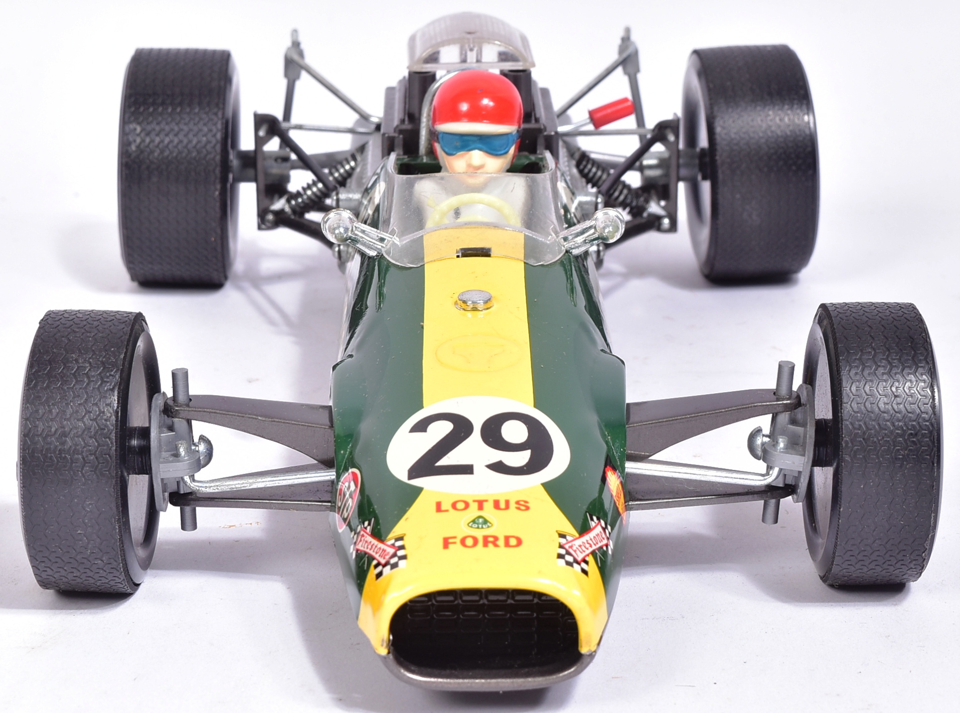 TINPLATE TOYS - VINTAGE TINPLATE BATTERY OPERATED LOTUS 49 FORD F-1 - Image 4 of 8