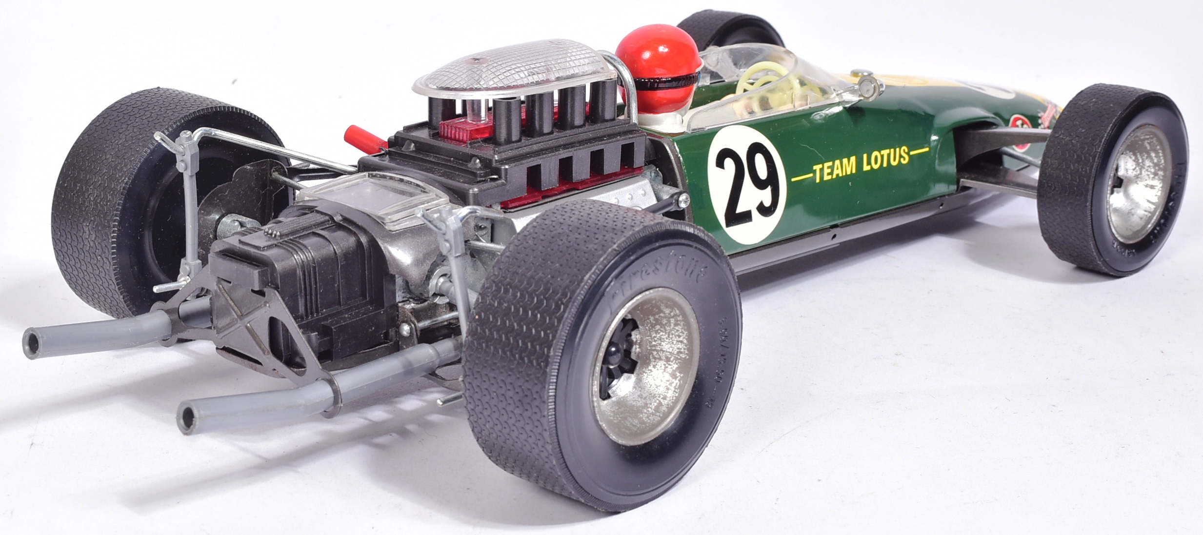 TINPLATE TOYS - VINTAGE TINPLATE BATTERY OPERATED LOTUS 49 FORD F-1 - Image 5 of 8