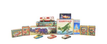 TINPLATE TOYS - ASSORTED TINPLATE & MECHANICAL TOYS