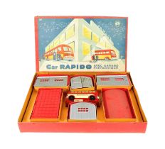 TINPLATE TOYS - VINTAGE FRENCH MADE TINPLATE GARAGE SET