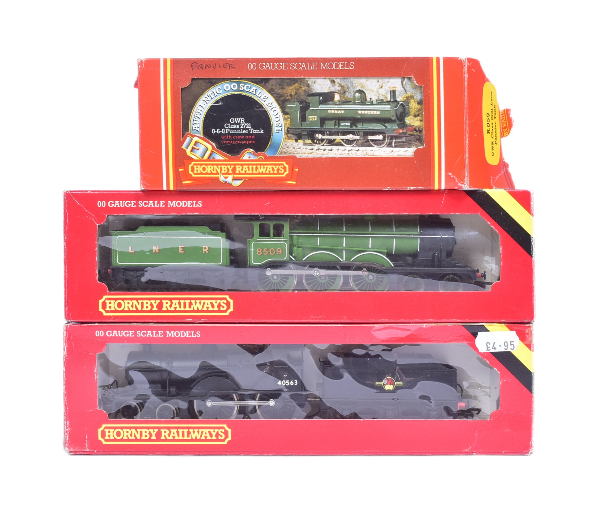 THREE VINTAGE HORNBY OO GAUGE MODEL RAILWAY TRAINSET LOCOMOTIVES