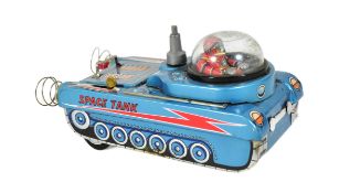 VINTAGE JAPANESE TINPLATE BATTERY OPERATED SPACE TANK