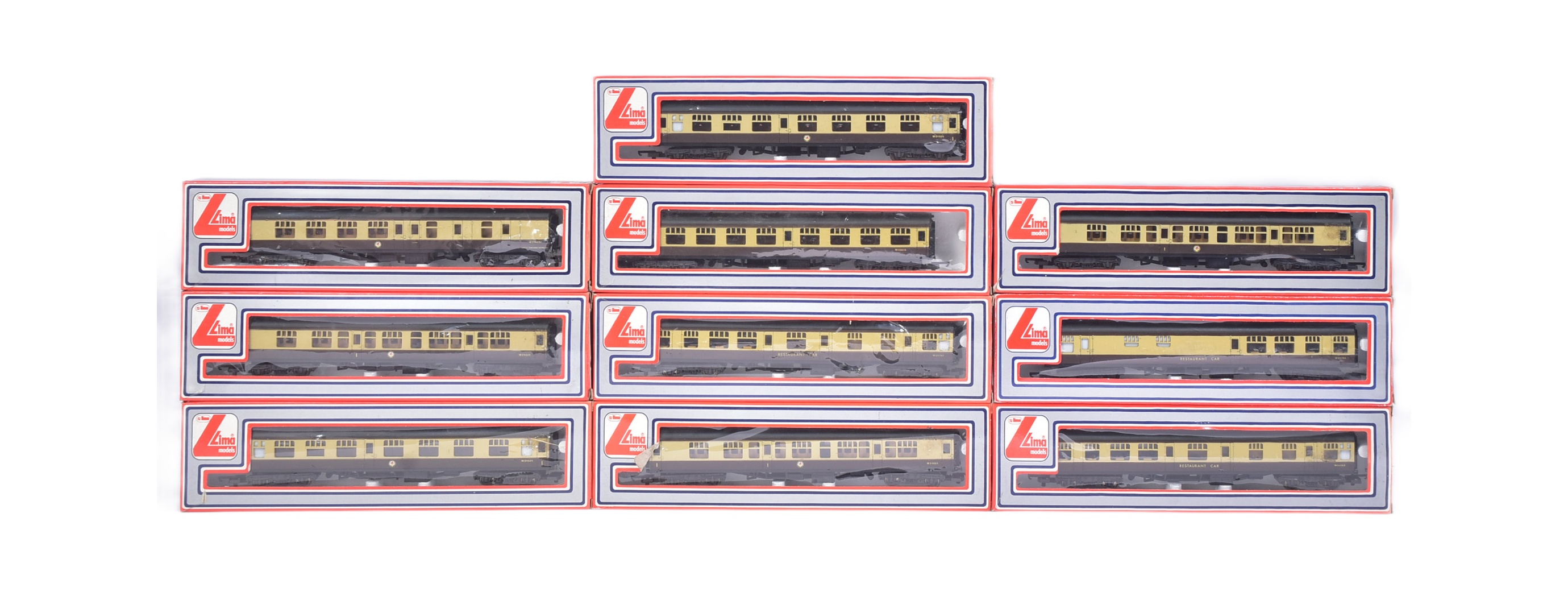 COLLECTION OF LIMA OO GAUGE RAILWAY TRAINSET COACHES