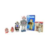 ROBOTS - COLLECTION OF VINTAGE BATTERY OPERATED ROBOTS