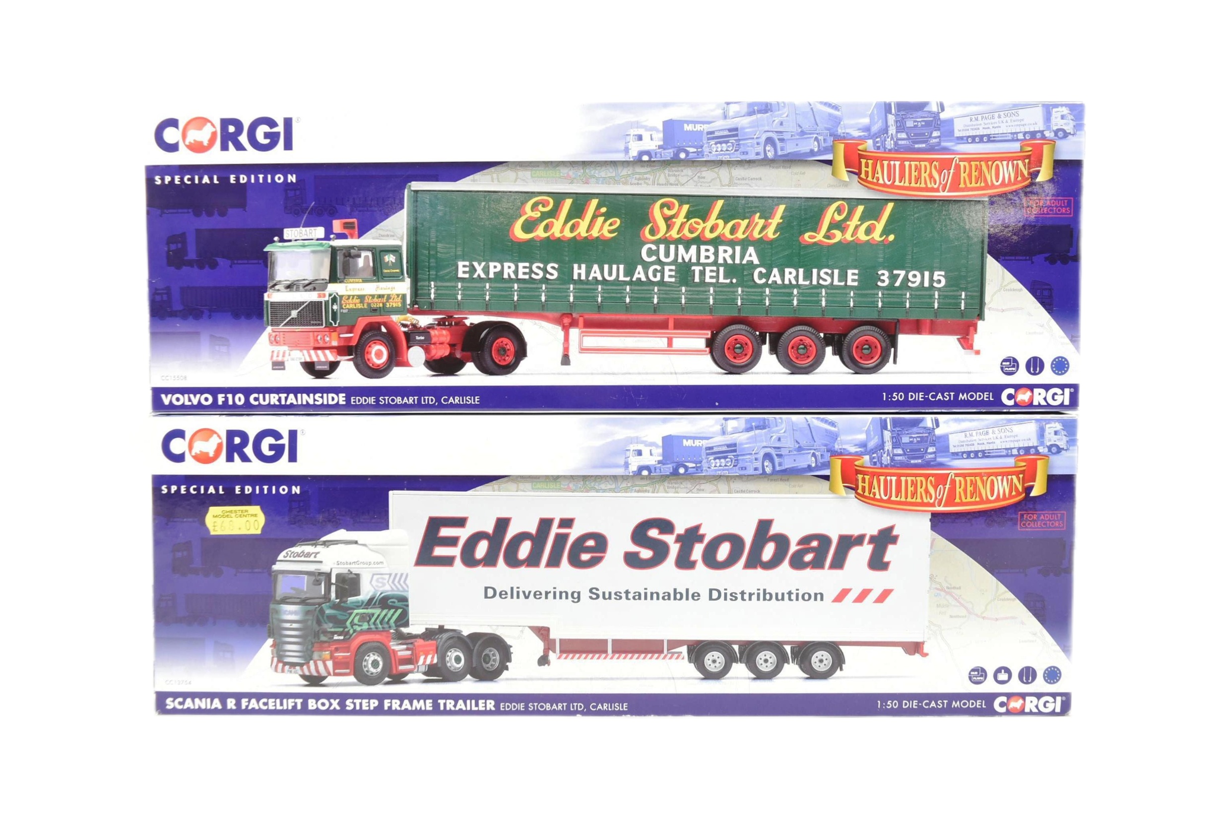 DIECAST - X2 CORGI 1/50 SCALE DIECAST MODEL HAULAGE VEHICLES