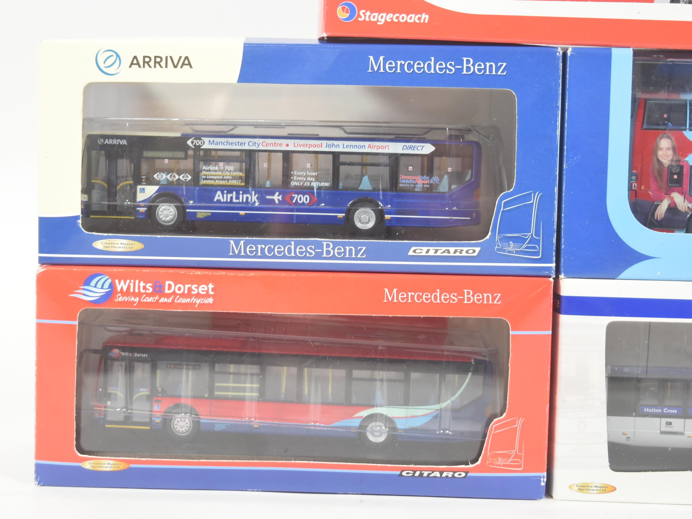 DIECAST - X5 CREATIVE MASTER NORTHCORD DIECAST MODEL BUSES - Image 2 of 4