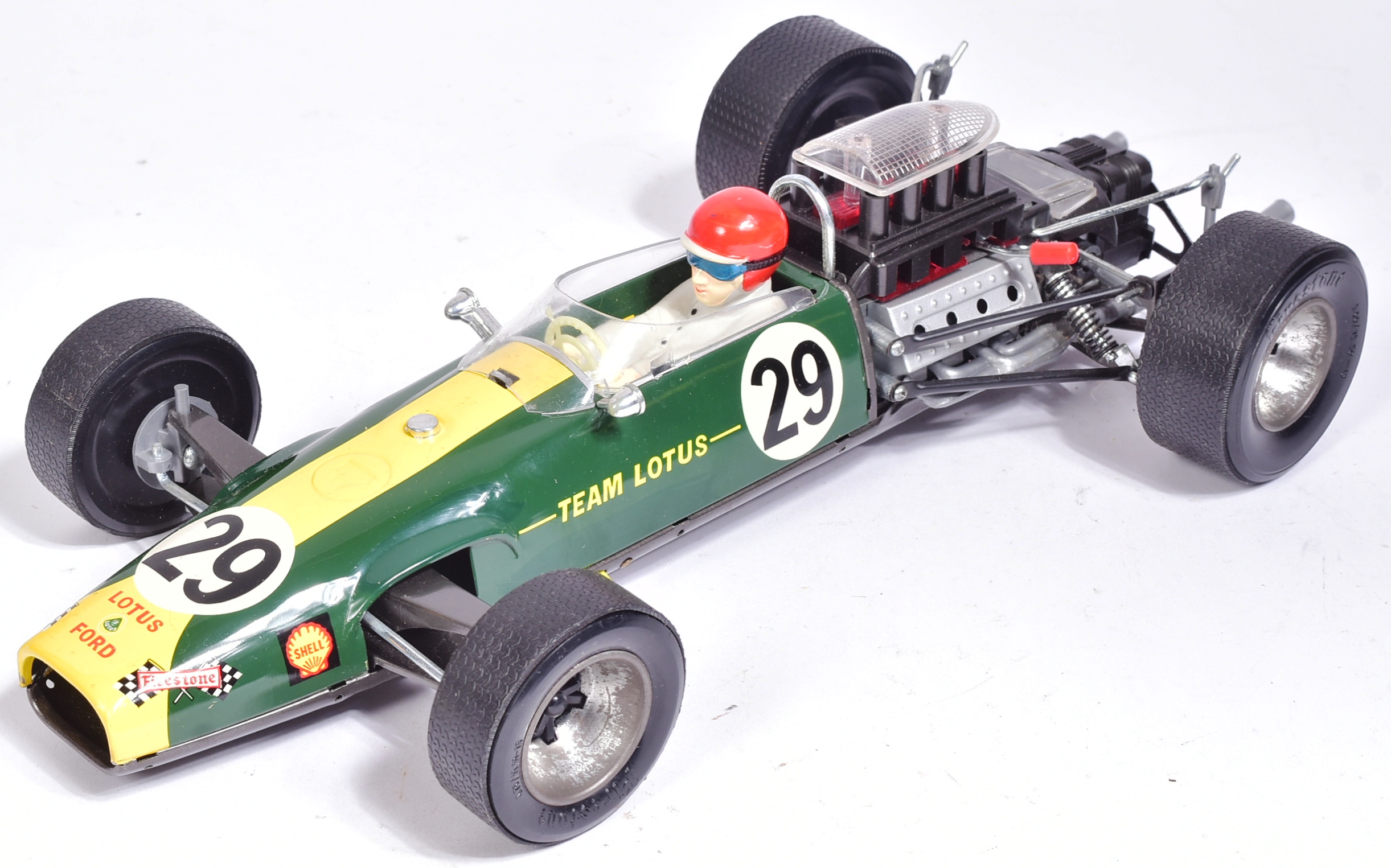 TINPLATE TOYS - VINTAGE TINPLATE BATTERY OPERATED LOTUS 49 FORD F-1 - Image 2 of 8