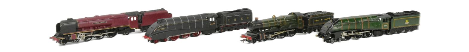 FOUR VINTAGE HORNBY DUBLO OO GAUGE MODEL RAILWAY LOCOMOTIVES