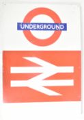 RAILWAYANA - VINTAGE LONDON UNDERGROUND METAL SIGN