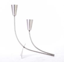 DANISH DESIGNS VINTAGE 1970S STAINLESS STEEL CANDLESTICK