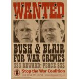 UNKNOWN - WANTED BUSH & BLAIR FOR WAR CRIMES 2004