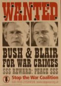 UNKNOWN - WANTED BUSH & BLAIR FOR WAR CRIMES 2004