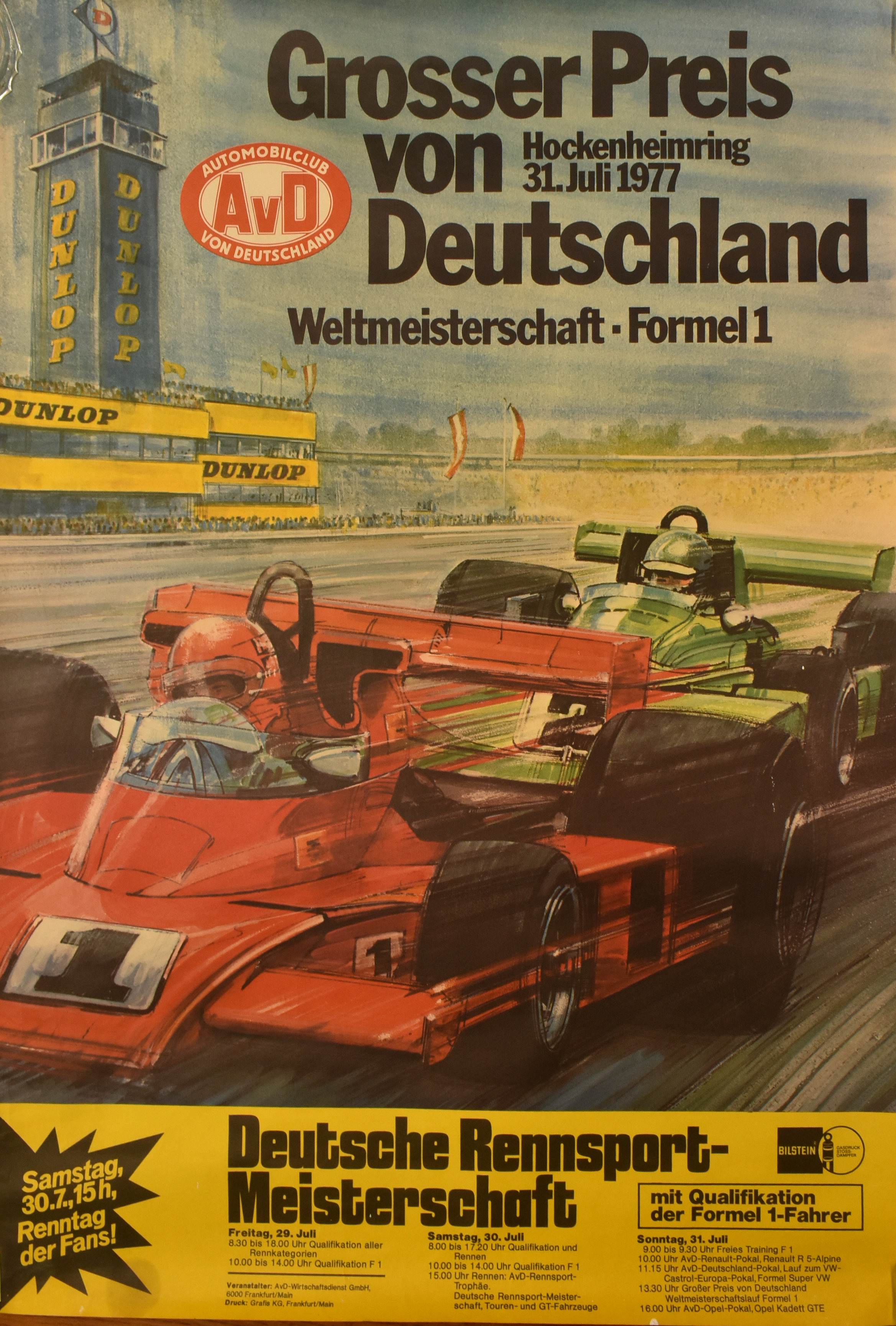 AVD - GROßER PREIS VON DEUTSCHLAND FORMEL 1 1977