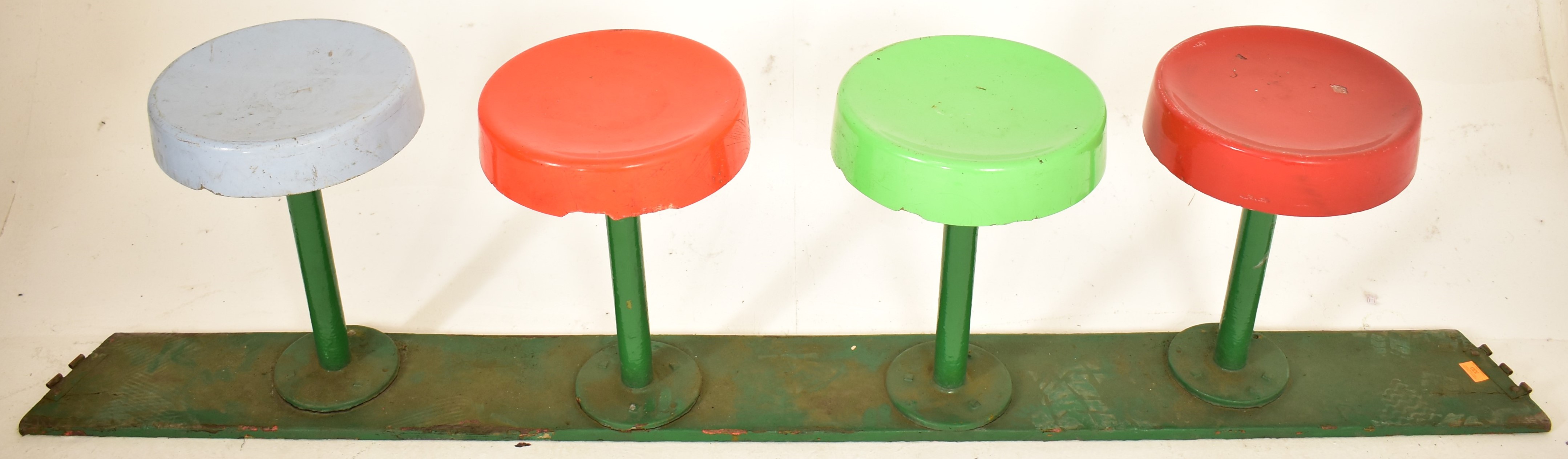 BINGO - MOUNTED GROUP OF 20TH CENTURY FAIRGROUND STOOLS - Image 2 of 4