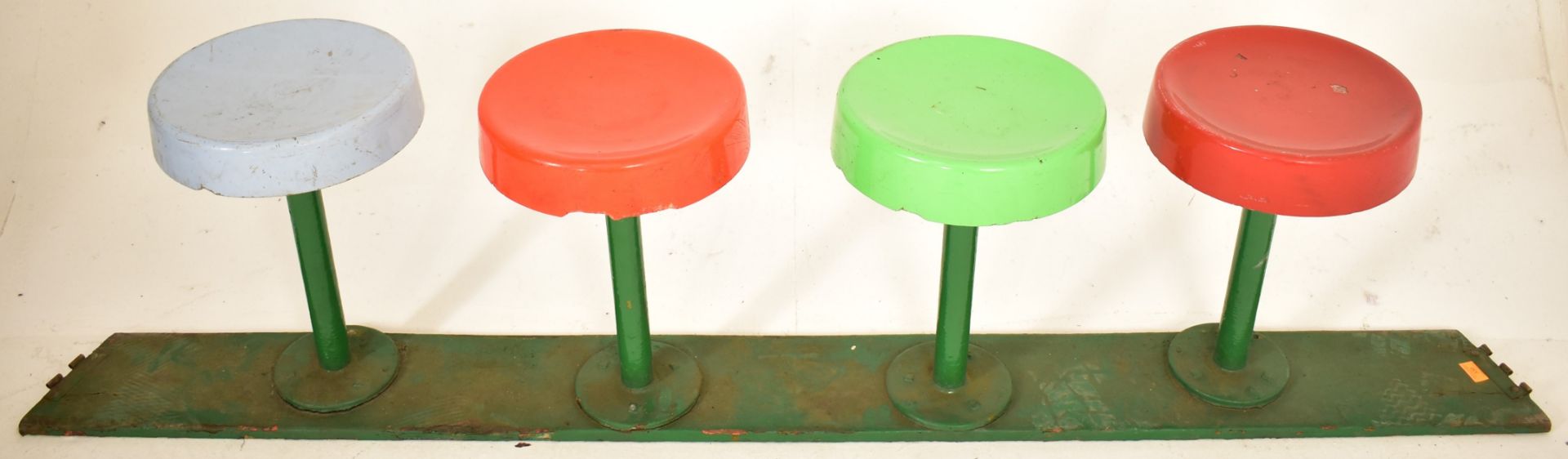 BINGO - MOUNTED GROUP OF 20TH CENTURY FAIRGROUND STOOLS - Image 2 of 4