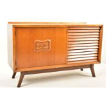 MID CENTURY TEAK AND WALNUT SIDEBOARD CREDENZA