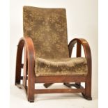 ART DECO 1930S BENTWOOD RECLINING EASY ARMCHAIR