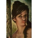 JOSEPH LYNCH - TINA - MID CENTURY PRINT ON BOARD