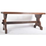 20TH CENTURY VICTORIAN MANNER OAK REFECTORY TRESTLE TABLE