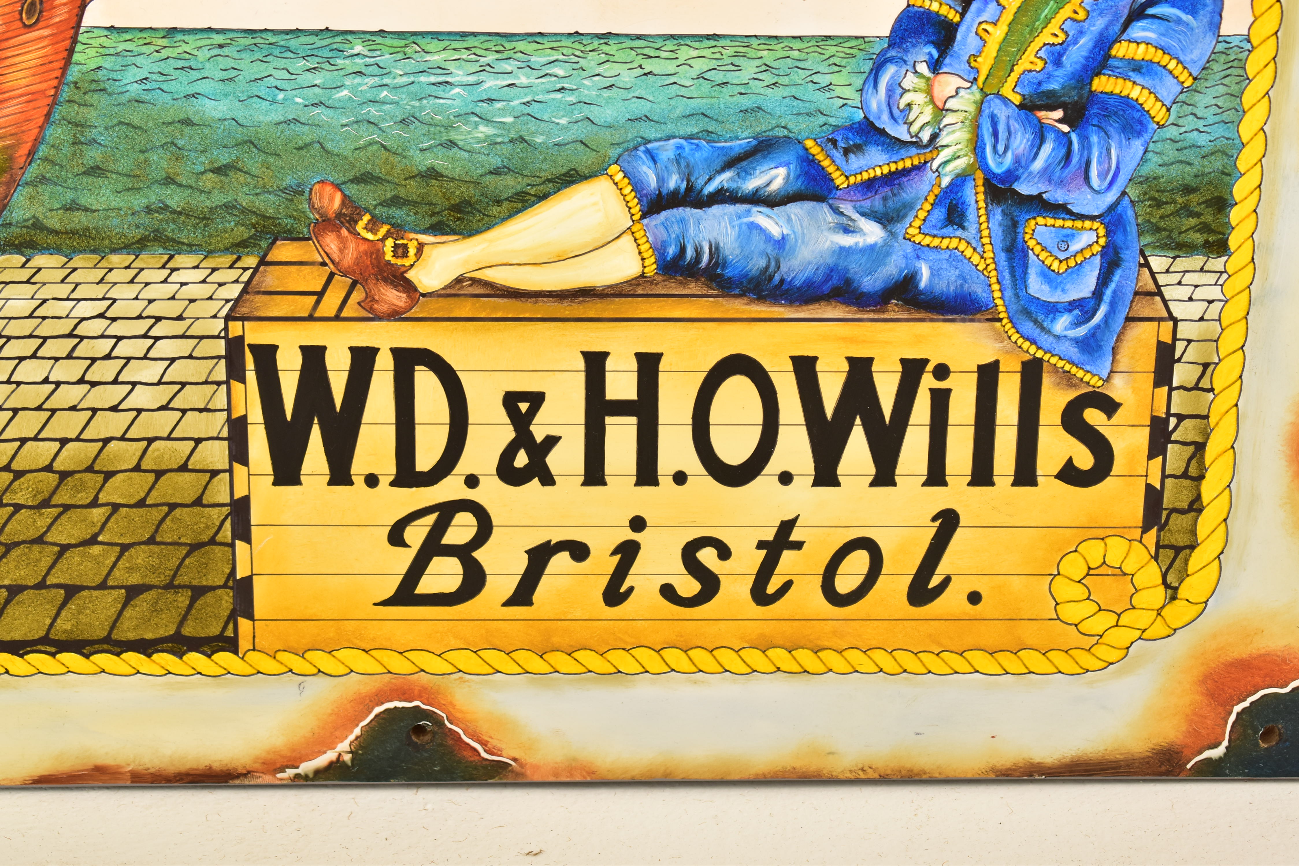 WILLS - OIL ON BOARD ARTIST IMPRESSION OF AN ENAMEL SIGN - Image 2 of 5