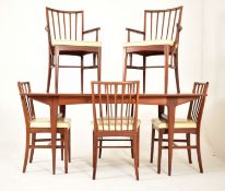 YOUNGERS - MID CENTURY TEAK DINING TABLE AND SIX CHAIRS