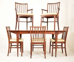 YOUNGERS - MID CENTURY TEAK DINING TABLE AND SIX CHAIRS