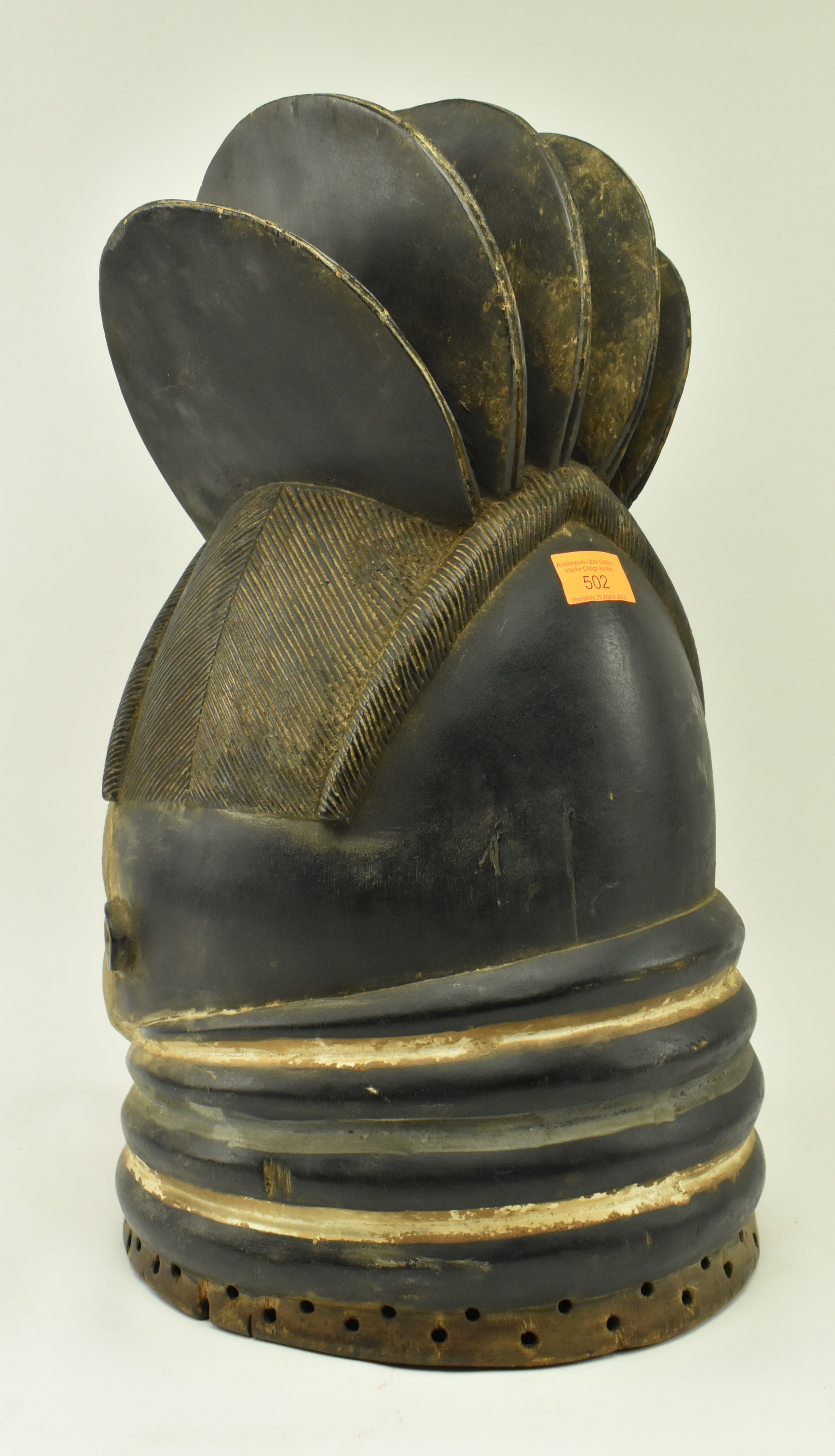 LATE 20TH CENTURY SIERRA LEONE MENDE HELMET MASK - Image 5 of 6