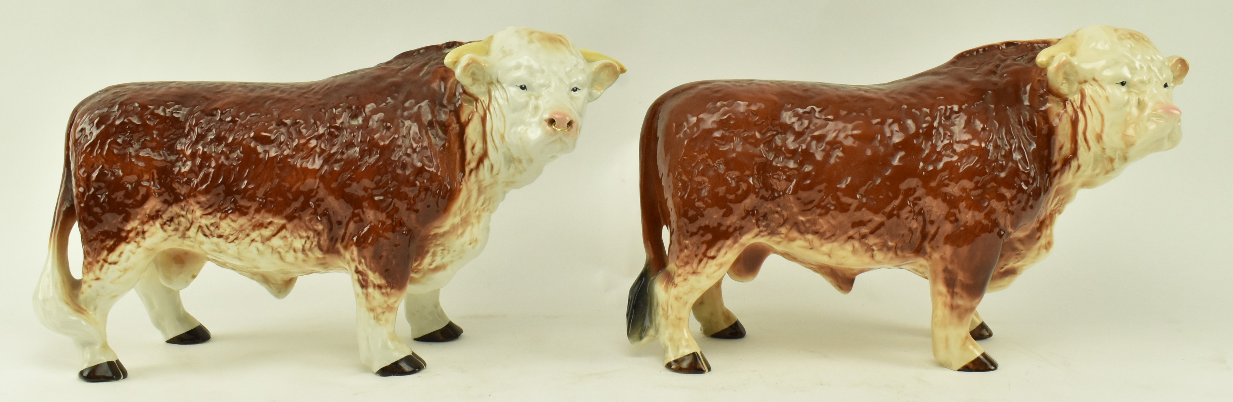 MELBA WARE - TWO VINTAGE CERAMIC BULL FIGURINES - Image 2 of 7