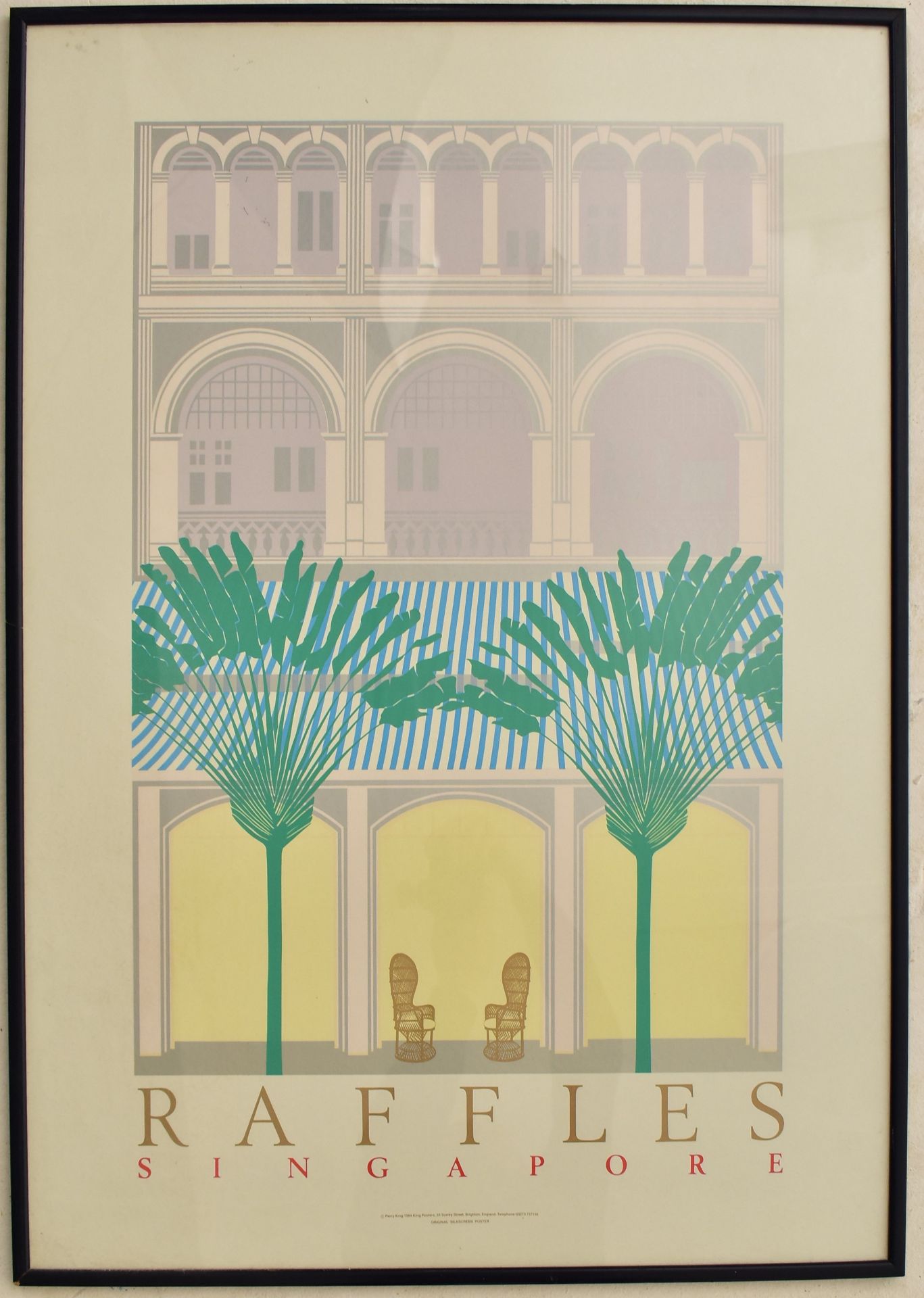 PERRY KING - RAFFLES SINGAPORE 1980S SILKSCREEN POSTER - Bild 2 aus 5