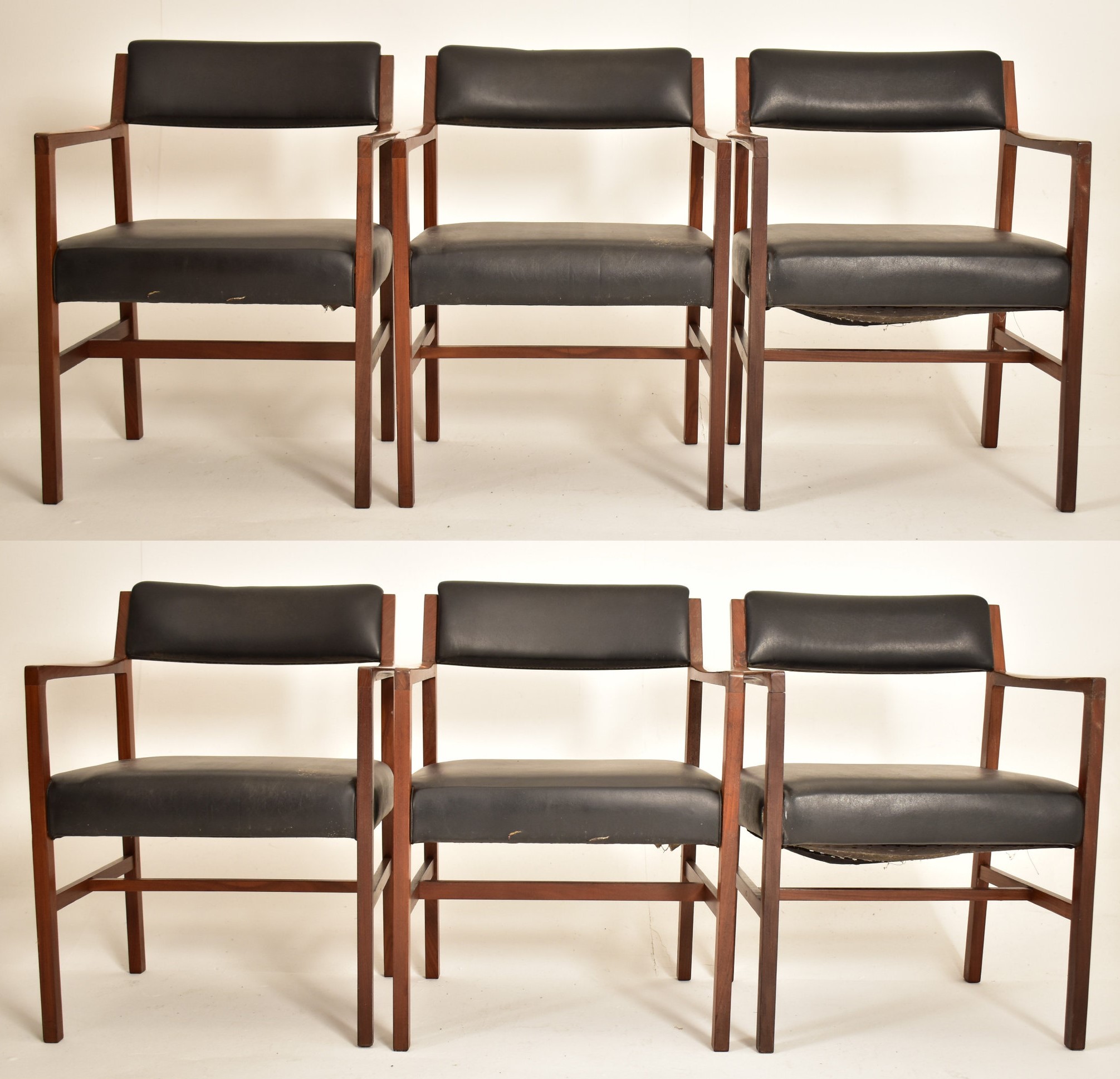 ALFRED COX - MATCHING SET OF SIX TEAK DINING CHAIRS